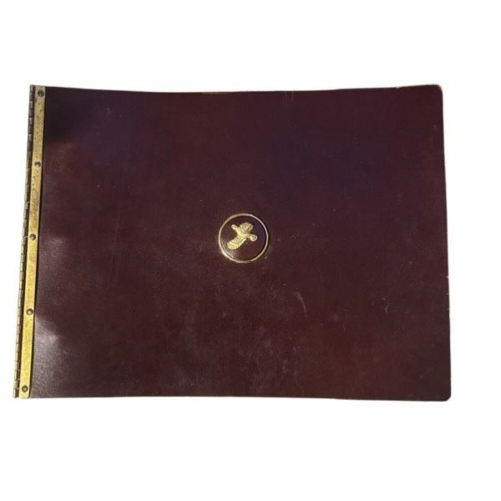 VTG Royden Inc Leather Plantation Hunter’s Log Book 3-Ring Binder Brass Hinge